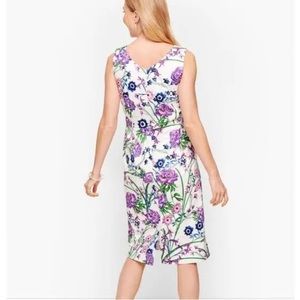 Talbots SATEEN BOTANICAL GARDENS SHEATH DRESS size 4. NWT